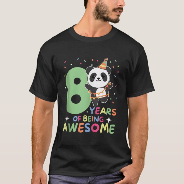 Camiseta Panda 8º por ocho pandas (Anverso)