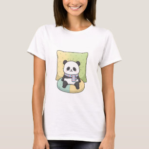 Camiseta Panda Acogedor con Bufanda