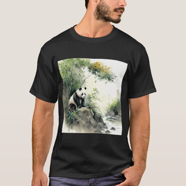 Camiseta Panda (acuarela) (Anverso)