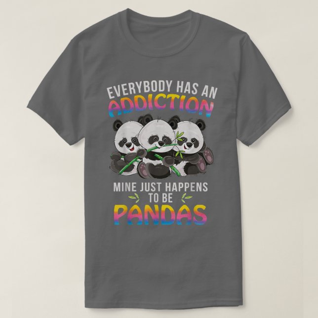 Camiseta Panda Addiction Cute Bears1562  (Diseño del anverso)