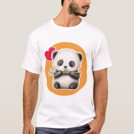 Camiseta Panda Adorable con su Palo de Bambú
