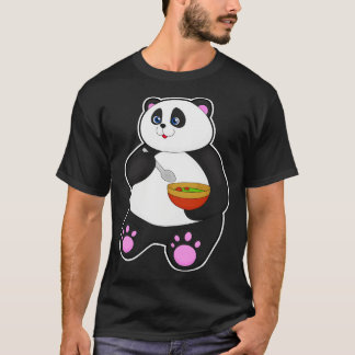 Camiseta Panda al comer con Spoon Bowl