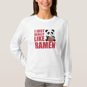 Camiseta Panda Alimentado Por Ramen Sweet Kawaii Noodle Pan