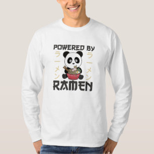 Camiseta Panda Alimentado Por Ramen Sweet Kawaii Noodle Pan