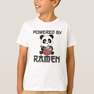 Camiseta Panda Alimentado Por Ramen Sweet Kawaii Noodles Be