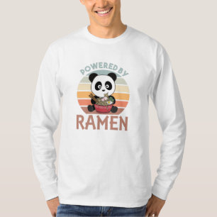 Camiseta Panda Alimentado Por Ramen Sweet Kawaii Noodles Be