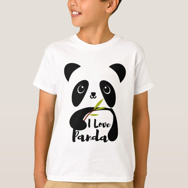 Camiseta Panda amable con los animales (Anverso)