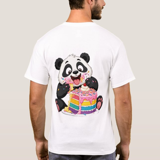 Camiseta Panda Amante de la Tarta (Reverso)