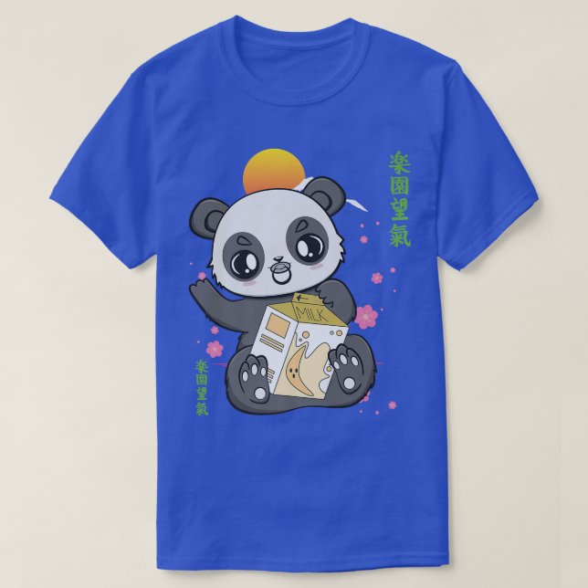Camiseta Panda And Banana Milk And Cute Anime Bear For Boba (Diseño del anverso)