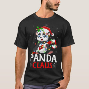Camiseta Panda Animal Lover Xmas Gracioso Panda Claus Chris