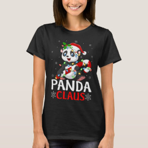 Camiseta Panda Animal Lover Xmas Gracioso Panda Claus Chris