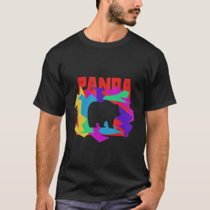 Camiseta Panda Animal Mosaik Puzzle