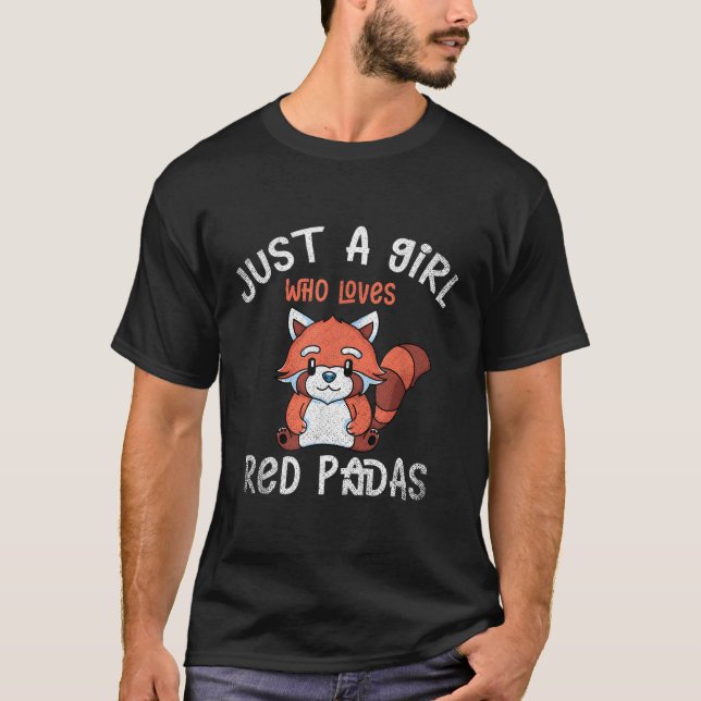 Camiseta Panda Animal Oear Bamboo Panda Rojo (Anverso)
