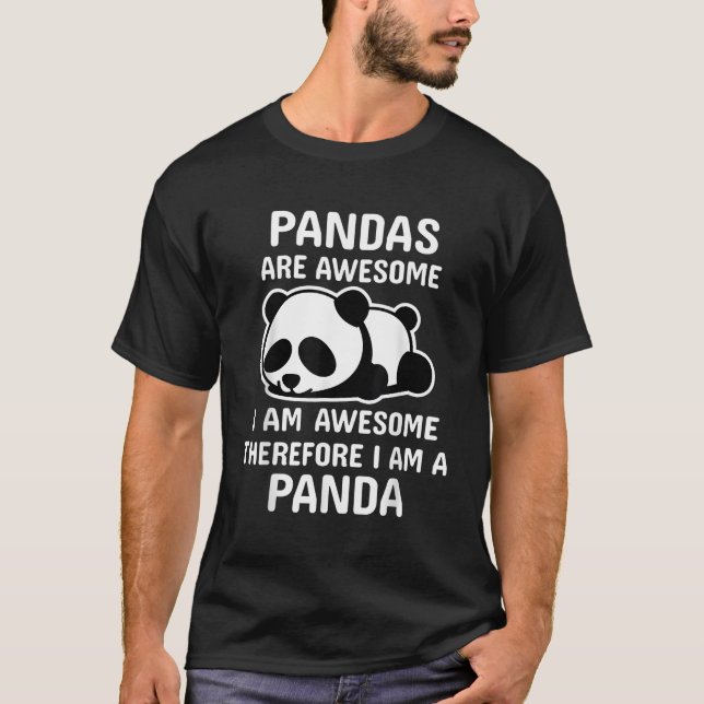 Camiseta Panda Animal Pandas Es Increíble Por Lo Que Soy P (Anverso)