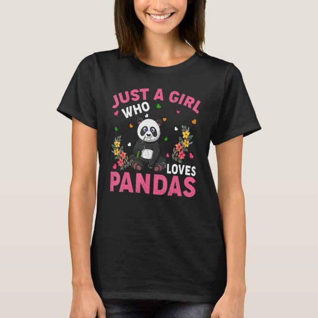 Camiseta Panda Animal Solo Un Chica Que Ama Pandas (Anverso)