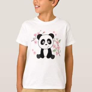 Camiseta Panda Animales Dulces Para Niños Kawaii Pandas