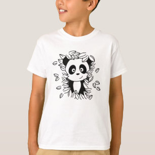 Camiseta Panda Animales Dulces Para Niños Kawaii Pandas