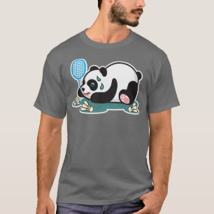 Camiseta Panda Animals Badminton Shuttlecocks T