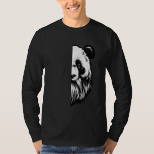 Camiseta Panda antiguo con motivos de barba panda