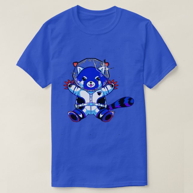 Camiseta Panda azul astronauta (Diseño del anverso)