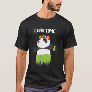 Camiseta Panda Bailarín de Hula Luau Hawaiano