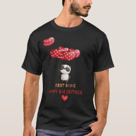 Camiseta Panda Balloons Hea - Feliz San Valentín personaliz