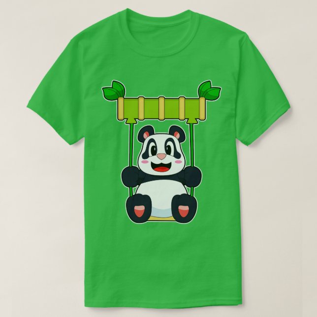 Camiseta Panda Bamboo Swing (Diseño del anverso)