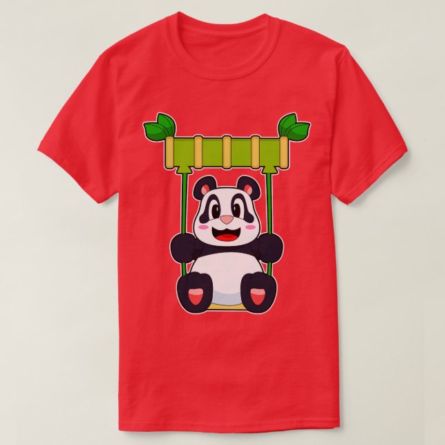 Camiseta Panda Bamboo Swing (Diseño del anverso)