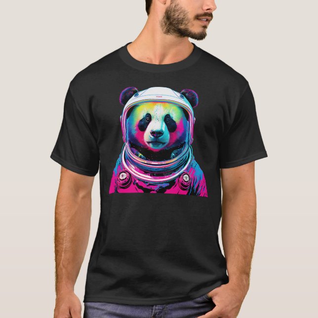Camiseta Panda Bear Astronauta Espacio Panda con Espectro (Anverso)