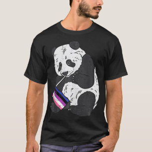 Camiseta Panda Bear Bandera De Género Orgullo LGBT No binar