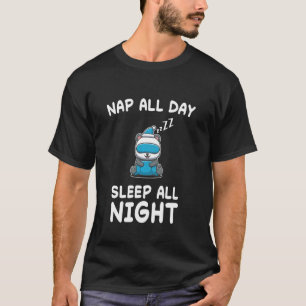 Camiseta Panda Bear Bear Nap Dormía Pajama Nightgown