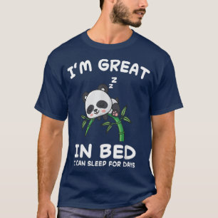 Camiseta Panda Bear Bear Nap Dormía Pajama Nightgown