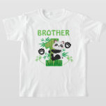 Camiseta Panda Bear Brother of the First Birthday Shirt<br><div class="desc">Celebrar el cumpleaños con esta camiseta especial,  diseño personalizado</div>