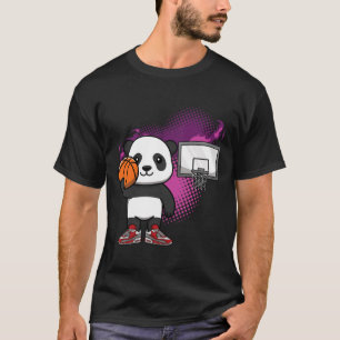 Camiseta Panda Bear Bysketbyll Player Animal Lover Hoops Dr