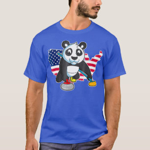 Camiseta Panda Bear Curling USA America