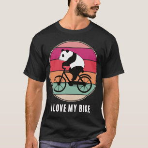 Camiseta Panda Bear Cyclis Funny Bike Chica Pand