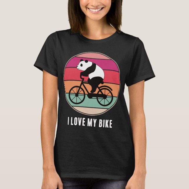 Camiseta Panda Bear Cyclis Funny Bike Chica Pand (Anverso)