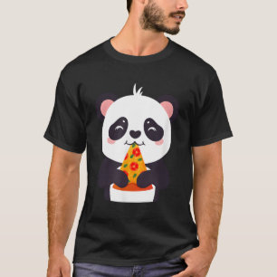 Camiseta Panda Bear Eating Pizza