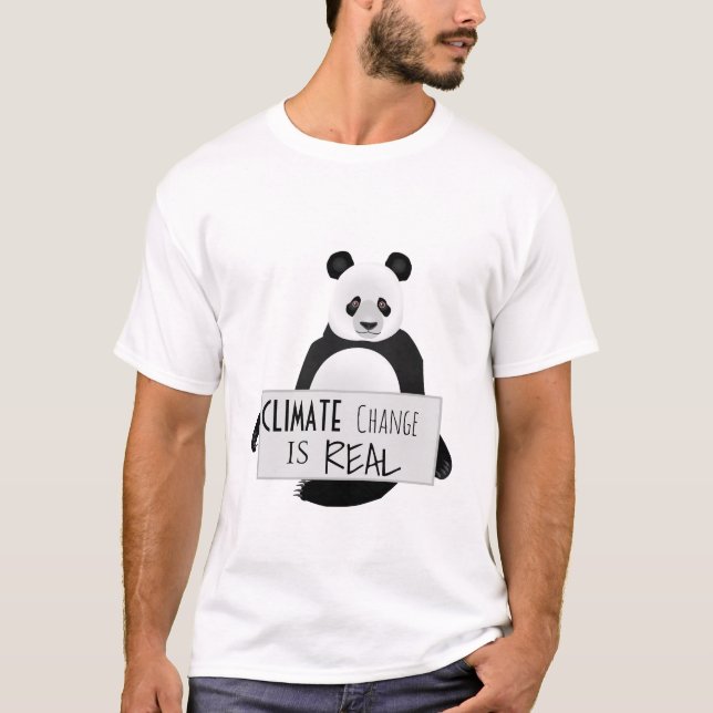 Camiseta Panda Bear El Cambio Climático es Real (Anverso)