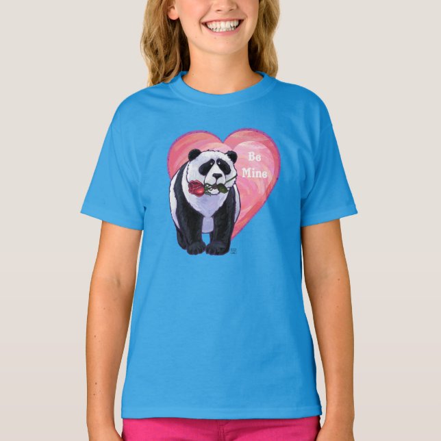 Camiseta Panda Bear El día de San Valentín (Anverso)