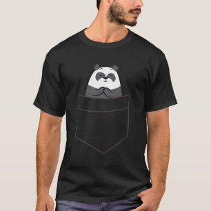 Camiseta Panda Bear En Un Panda De Bolsillo En El Bolsillo