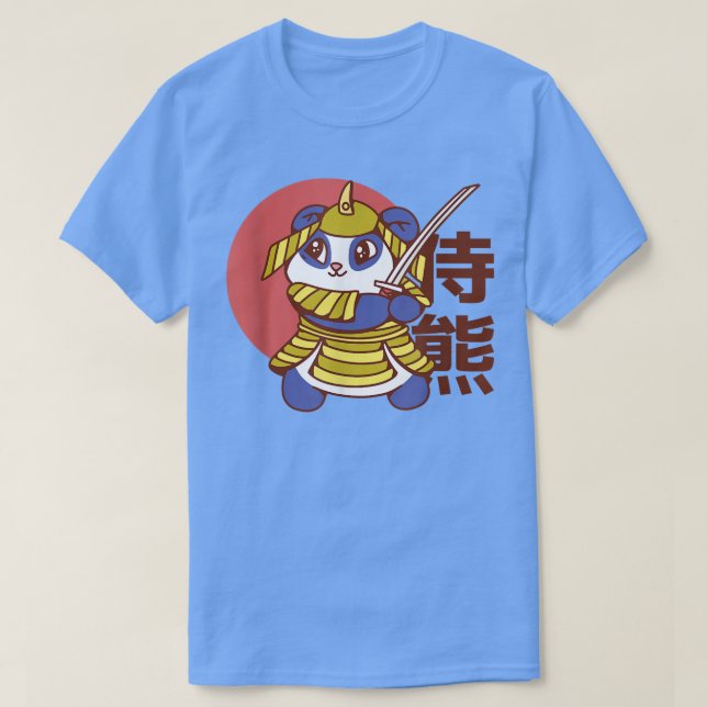 Camiseta Panda Bear Guerrero Samurai Con Espadas Para Niños (Diseño del anverso)