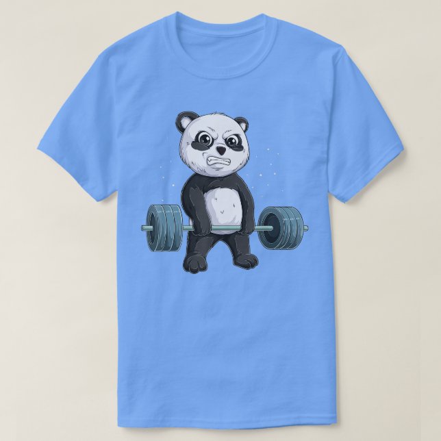Camiseta Panda Bear Halterofilia Funny Deadlift Men Fitnes (Diseño del anverso)