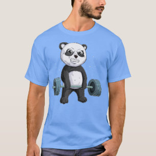 Camiseta Panda Bear Halterofilia Funny Deadlift Men Fitnes
