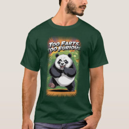 Camiseta Panda Bear having Fun making Farts on a Green