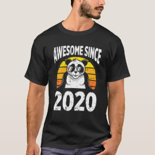 Camiseta Panda Bear Impresionante Desde 2020 Segundo Cumple