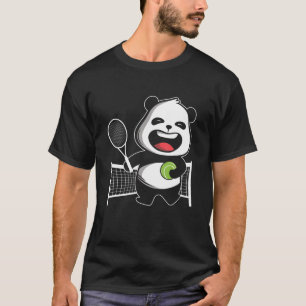 Camiseta Panda Bear Jugador de Tenis Jugador de Pista Raque