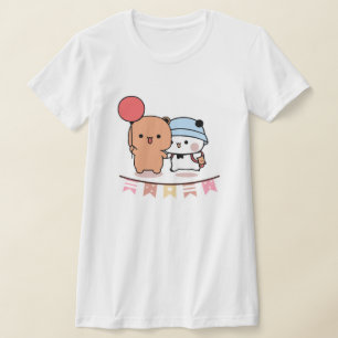 Camiseta PANDA BEAR, los abrazos bubu y dudu aman el globo