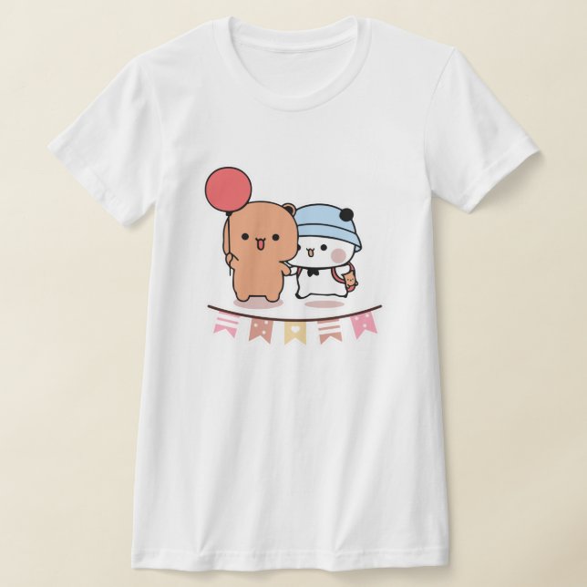 Camiseta PANDA BEAR, los abrazos bubu y dudu aman el globo (Distribución)
