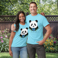Panda Bear Lotus Flower Blue